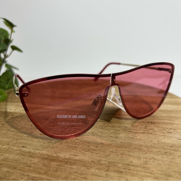 Elizabeth and James UV Protection Sunglasses Women's Pink Lens - Picture 1 of 6